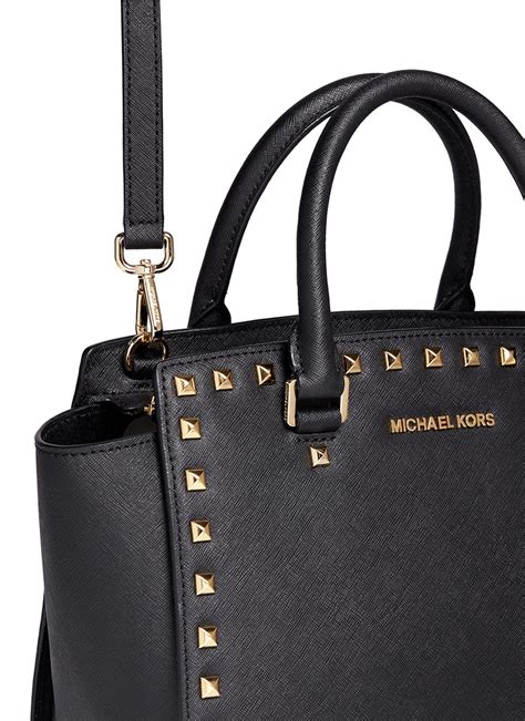 michael michael kors selma studded bag|Michael Kors selma medium satchel.